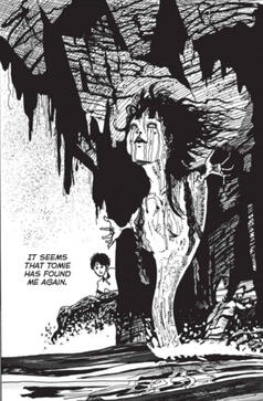 Promotional art featuring Ito's most famous works